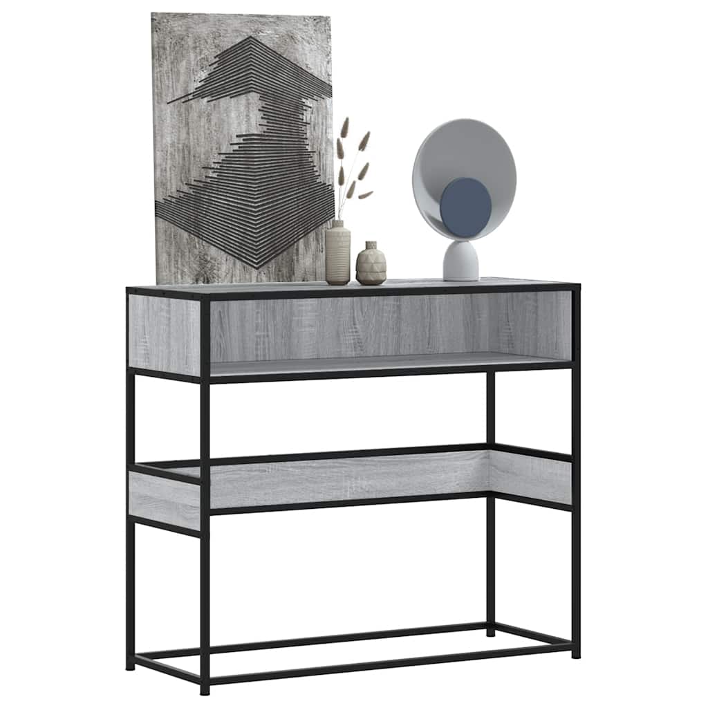 Konzolni stol boja hrasta 90x35x80 cm konstruirano drvo