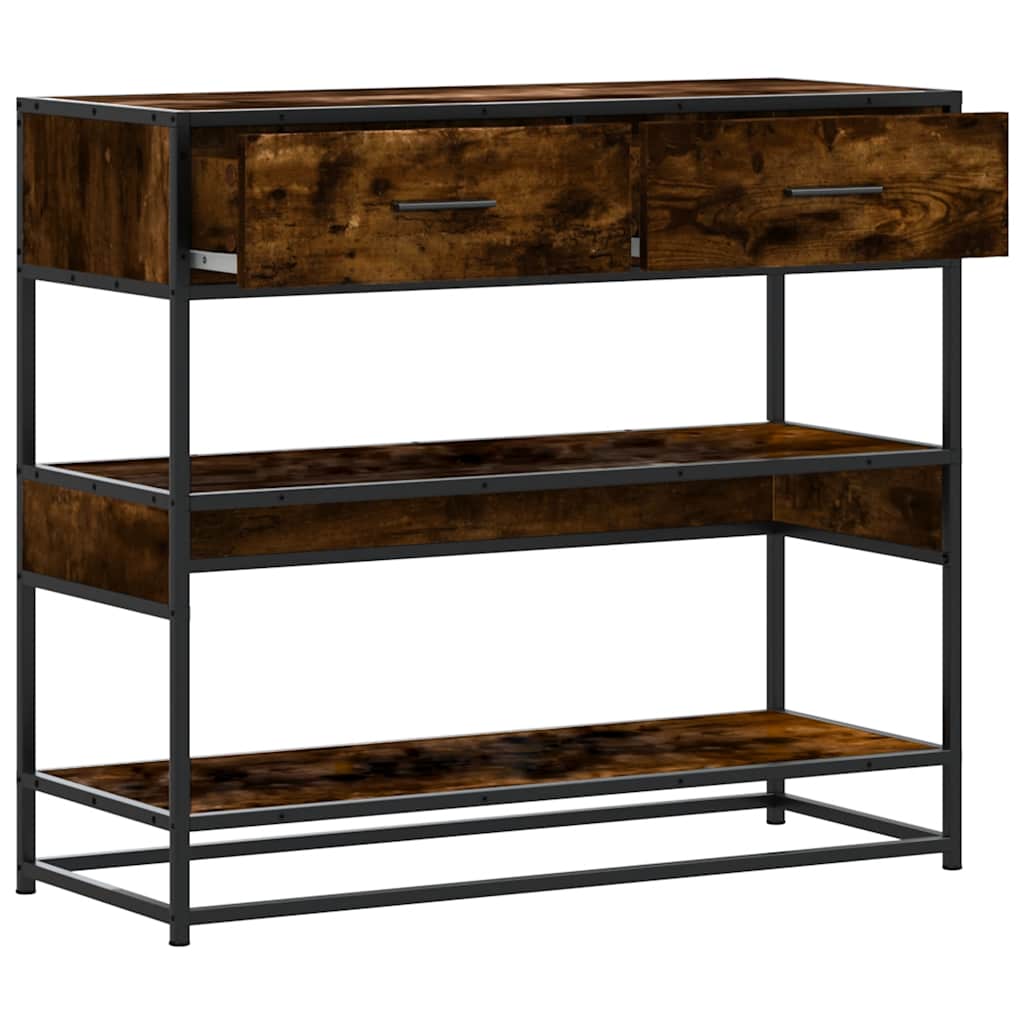 Konzolni stol boja hrasta 90x35x80 cm konstruirano drvo