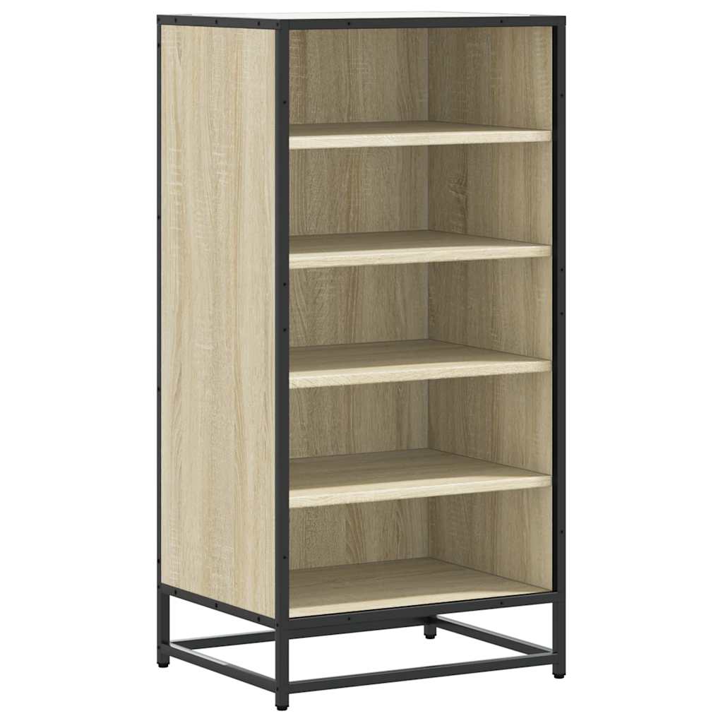 Stalak za cipele boja hrasta 48x38x97,5 cm konstruirano drvo