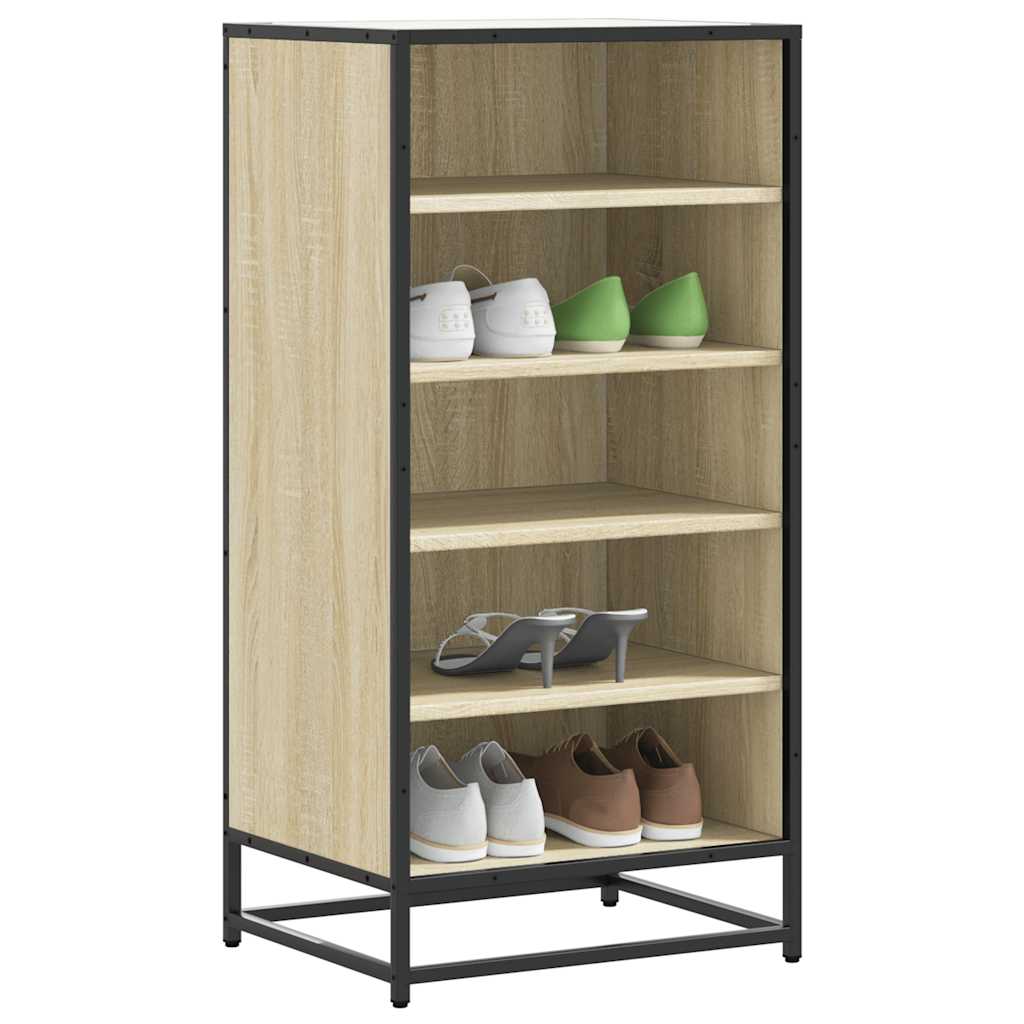 Stalak za cipele boja hrasta 48x38x97,5 cm konstruirano drvo
