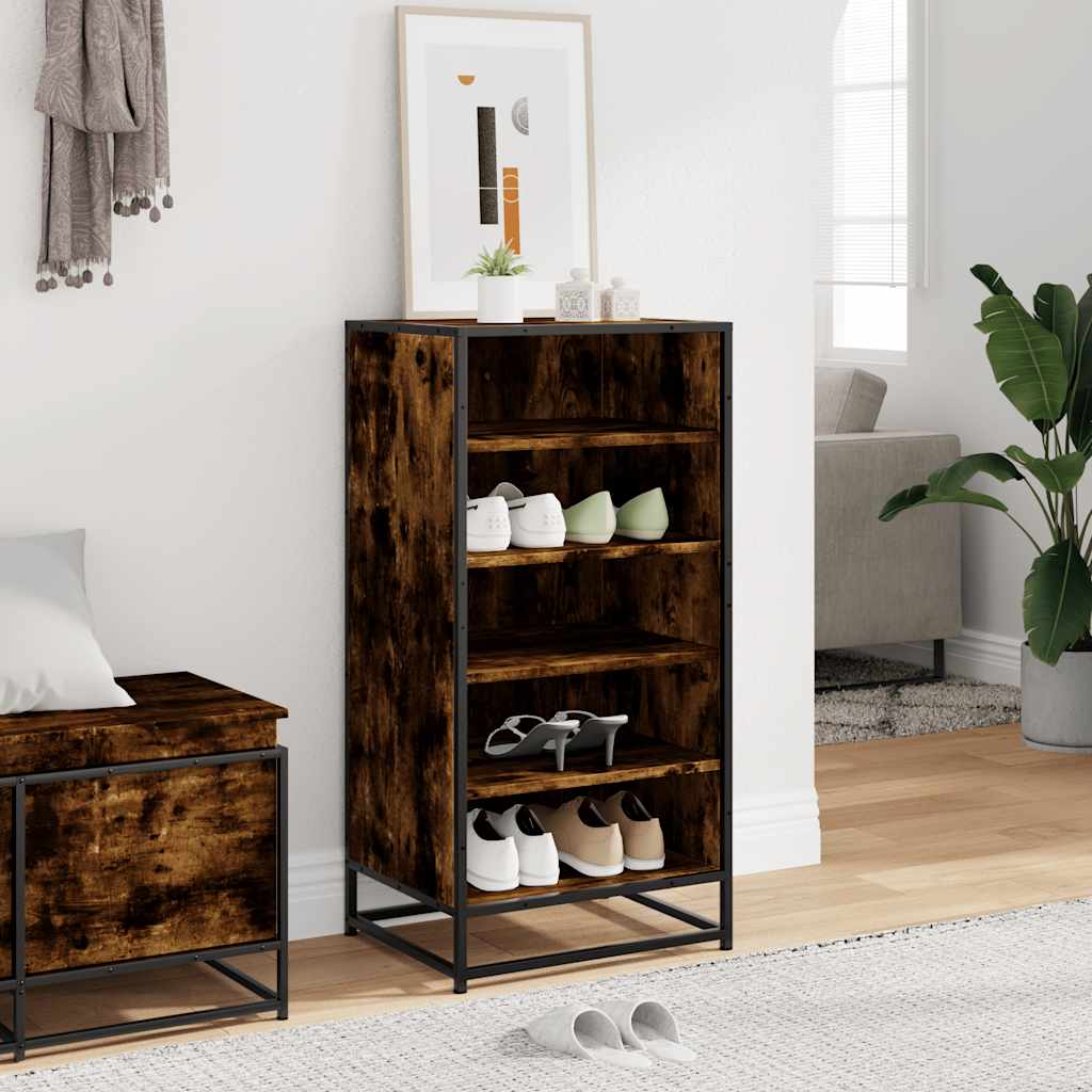 Stalak za cipele boja hrasta 48x38x97,5 cm konstruirano drvo