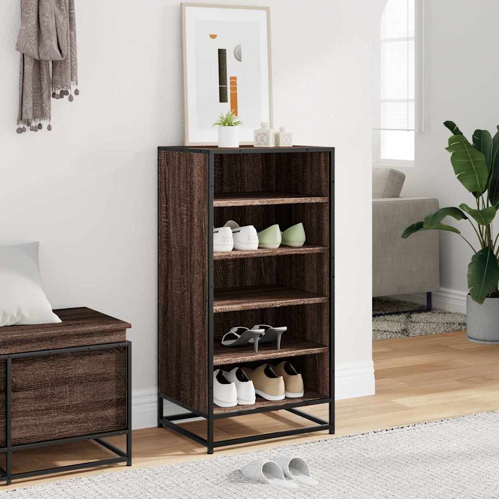 Stalak za cipele boja hrasta 48x38x97,5 cm konstruirano drvo