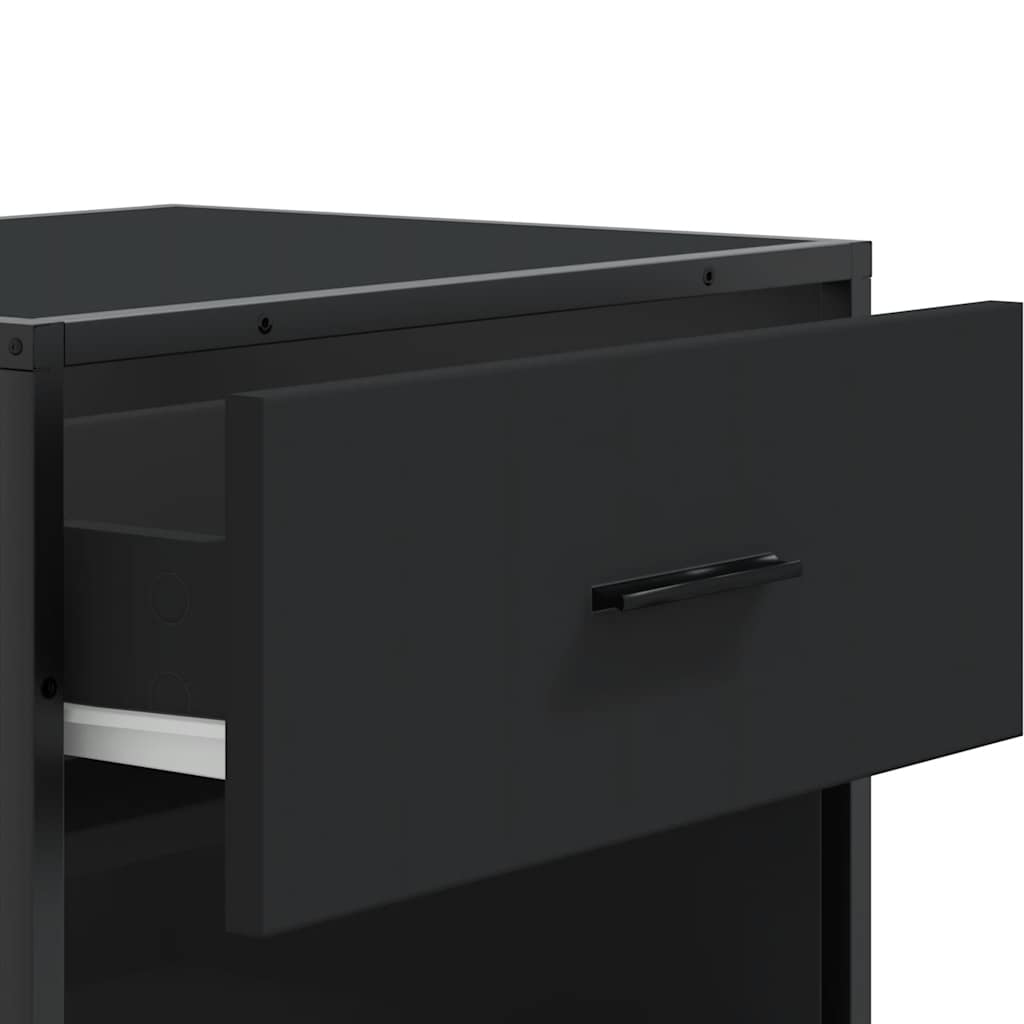 Stalak za cipele crni 48x38x97,5 cm izrađeno drvo