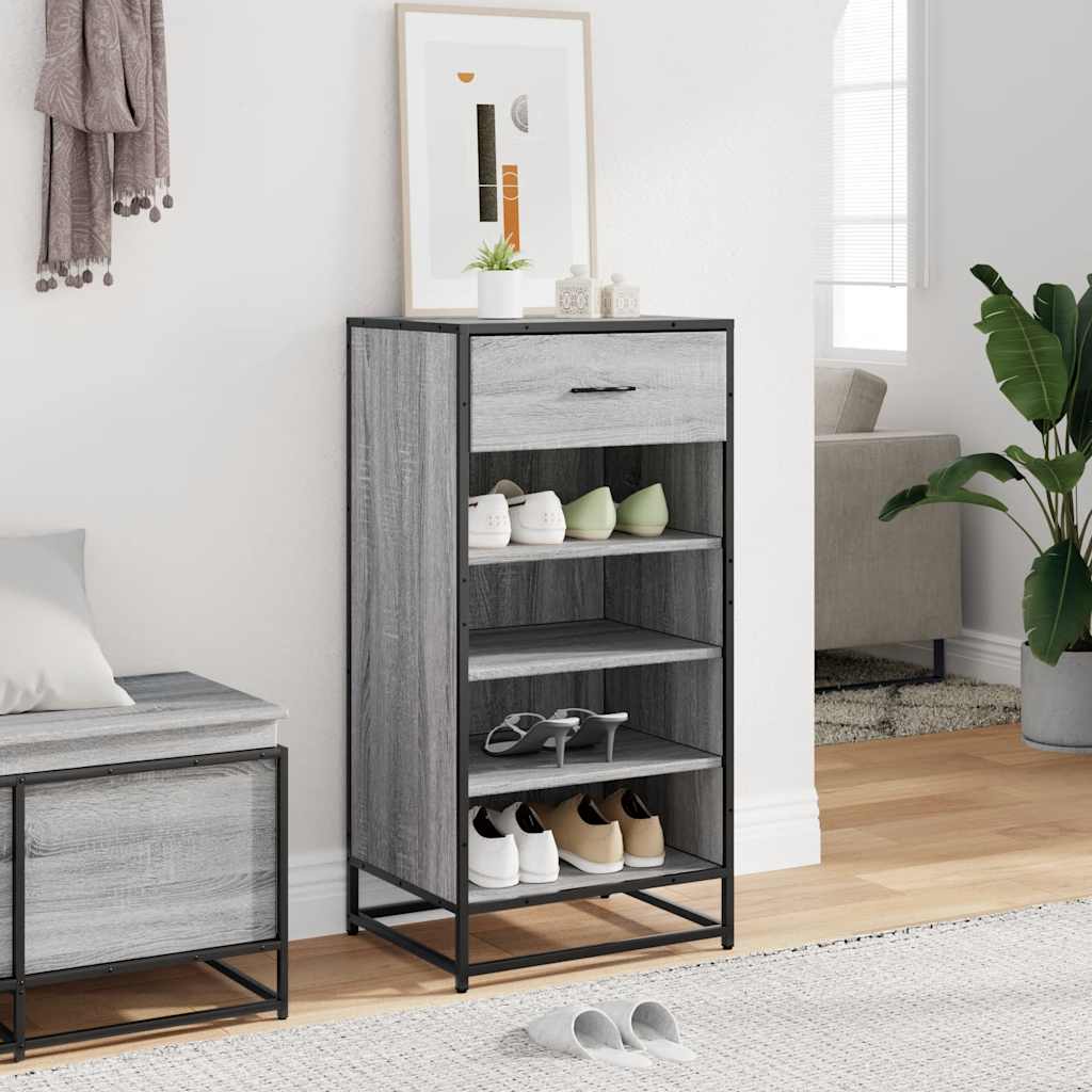 Stalak za cipele boja hrasta 48x38x97,5 cm konstruirano drvo
