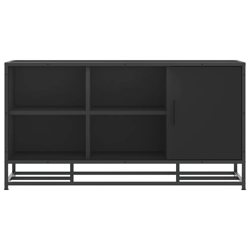 Klupa za cipele crna 100x40x53,5 cm Konstruirano drvo i metal