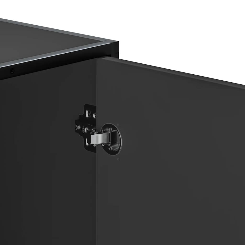 Klupa za cipele crna 100x40x53,5 cm Konstruirano drvo i metal