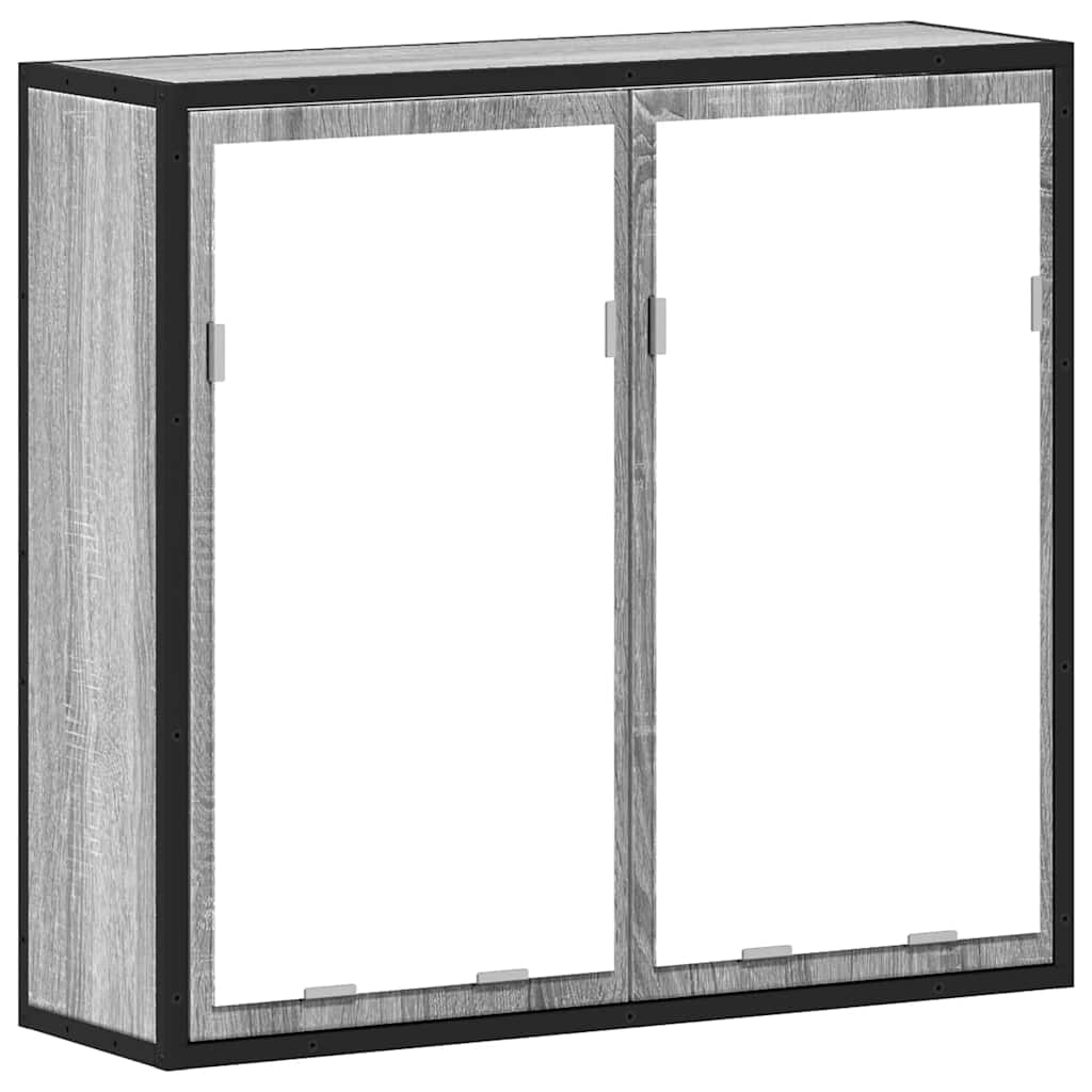 Kupaonski ormarić s ogledalom sivi Sonoma 65x20x60 cm