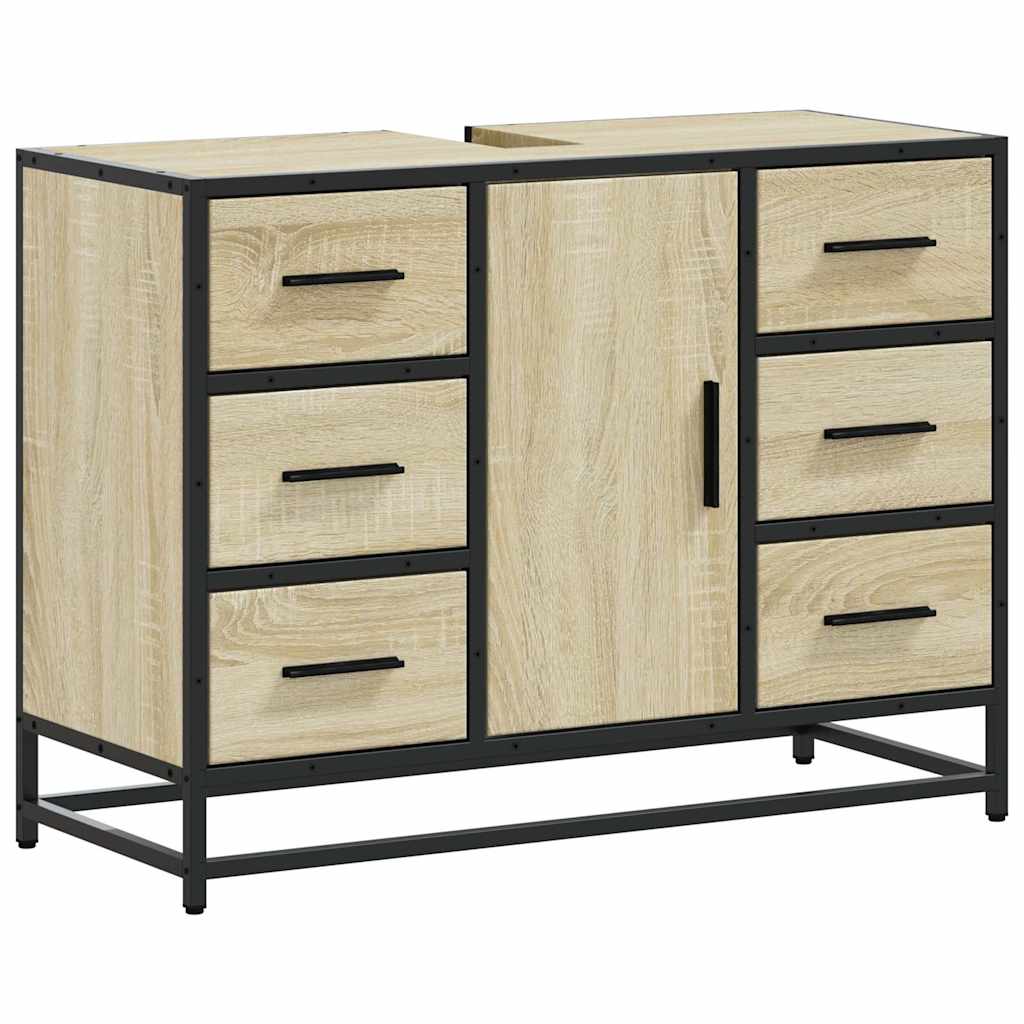 Kupaonski ormarić za umivaonik boja hrasta 80x33x60 cm drveni