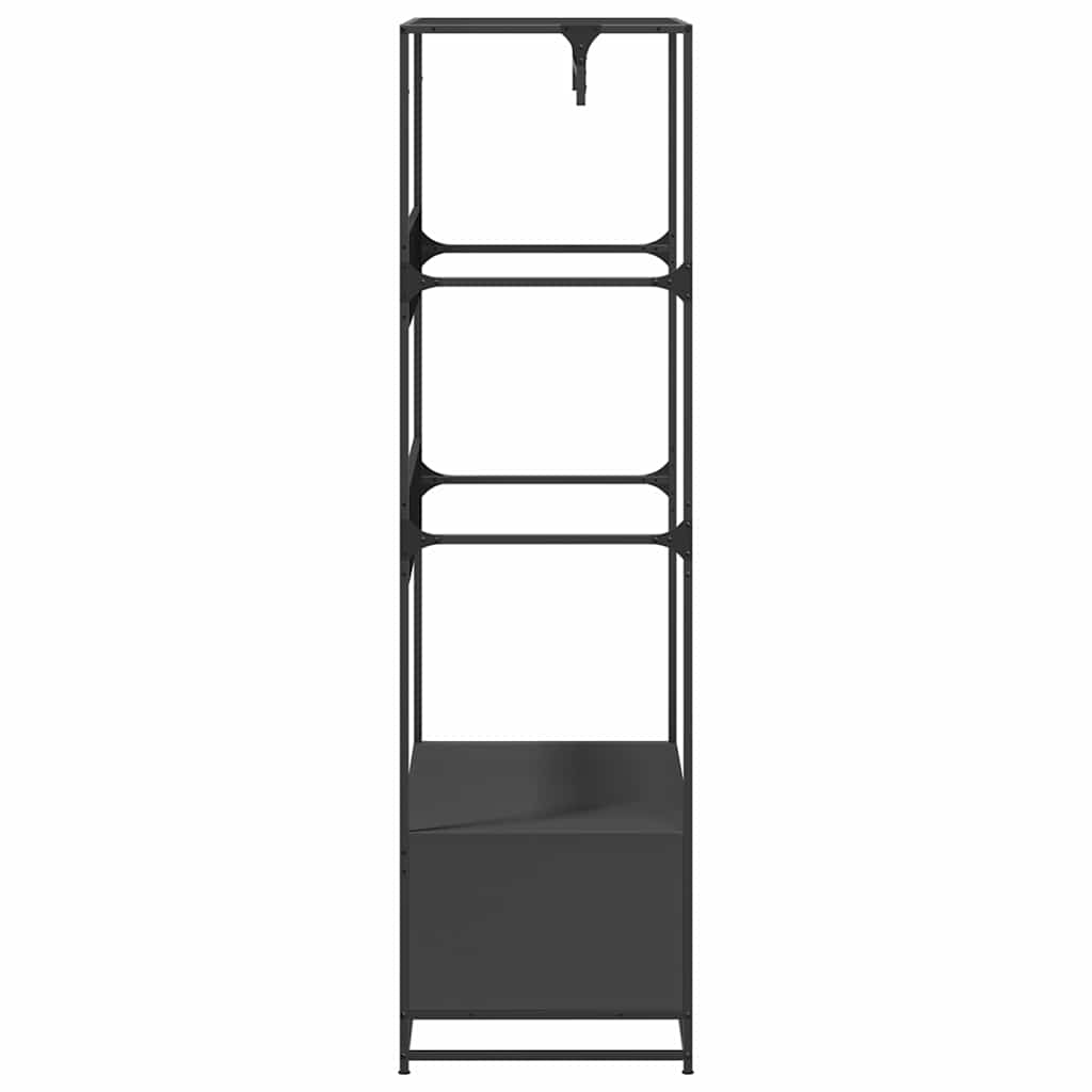 Ormar crni 90 x 50 x 180 cm od konstruiranog drva