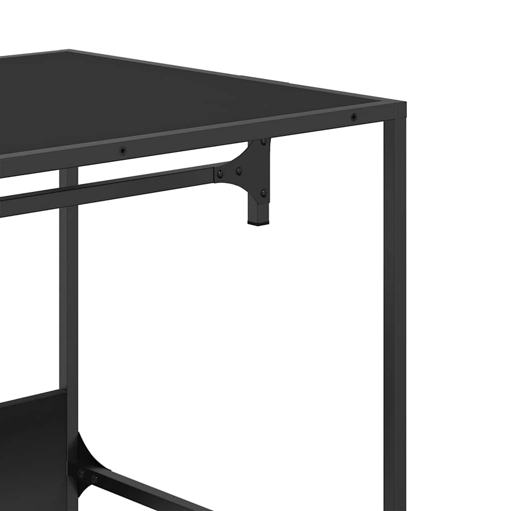 Ormar crni 90 x 50 x 180 cm od konstruiranog drva