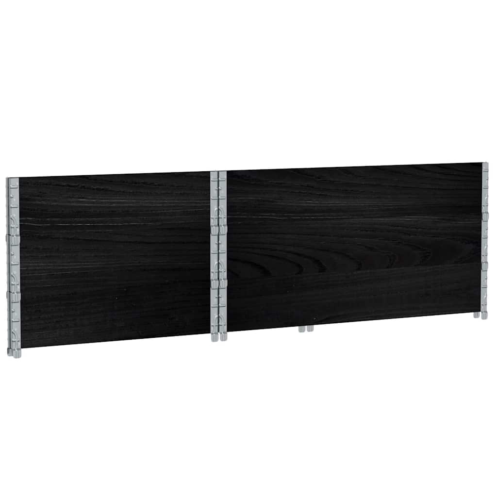 Okviri za palete 3 kom crni 120 x 80 cm od masivne borovine