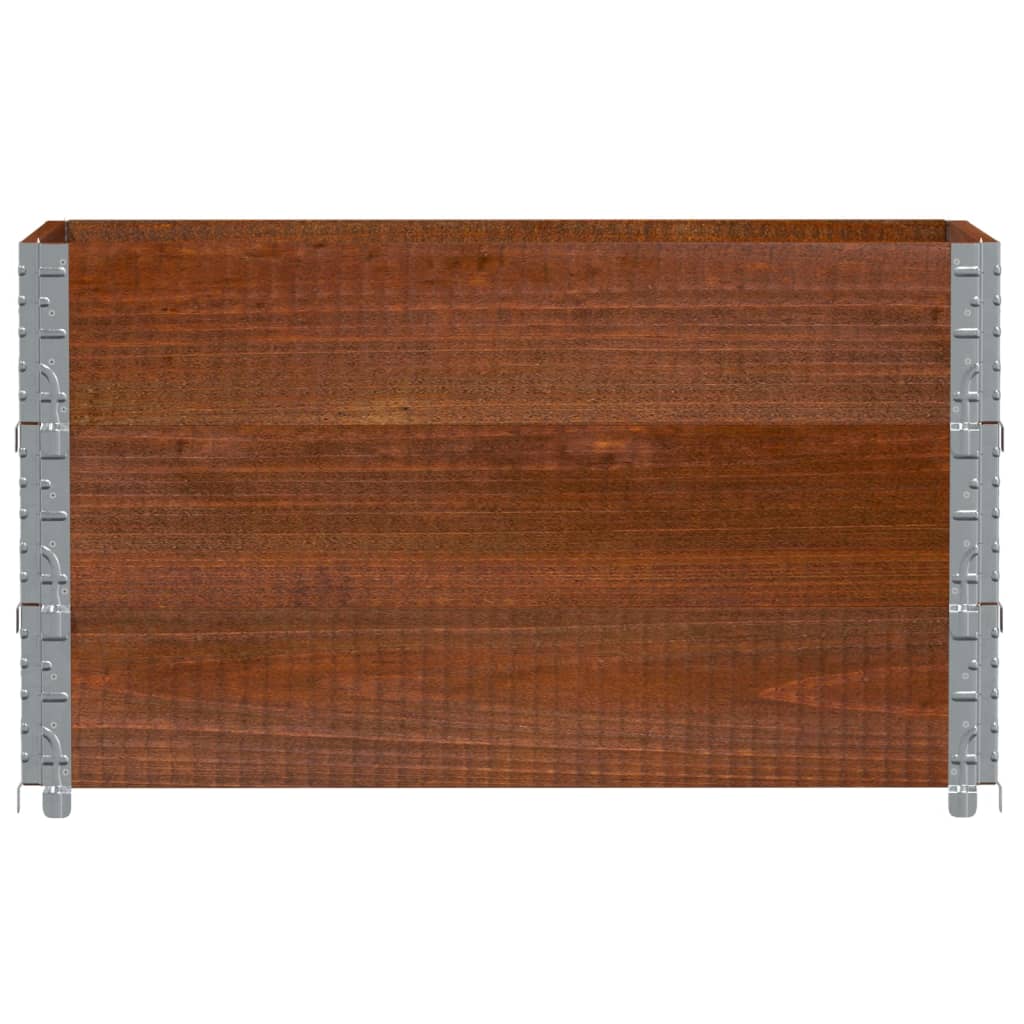 Okviri za palete 3 kom smeđi 100 x 50 cm od masivne borovine
