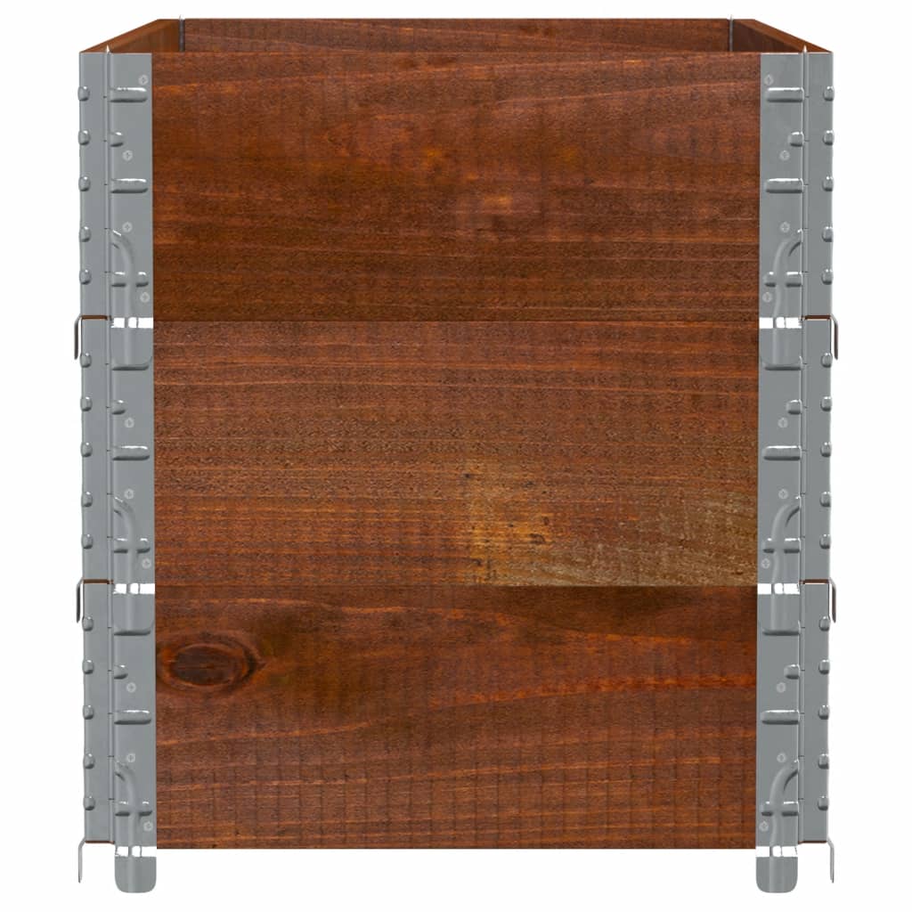 Okviri za palete 3 kom smeđi 100 x 50 cm od masivne borovine