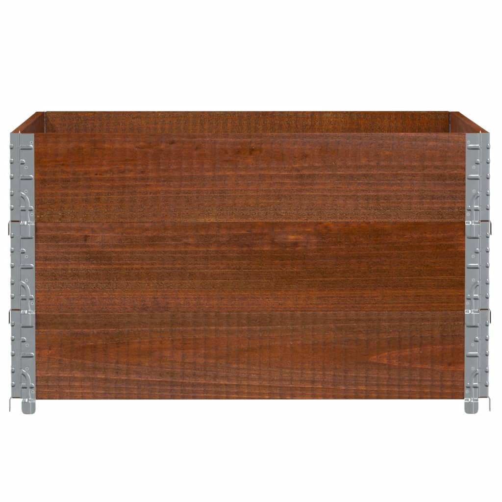 Okviri za palete 3 kom smeđi 100x100 cm od masivne borovine