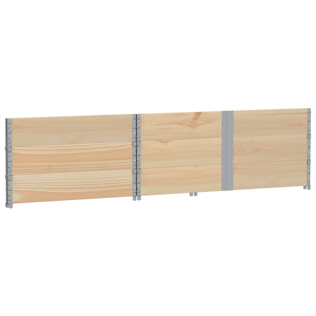 Okviri za palete 3 kom 150x100 cm od masivne borovine