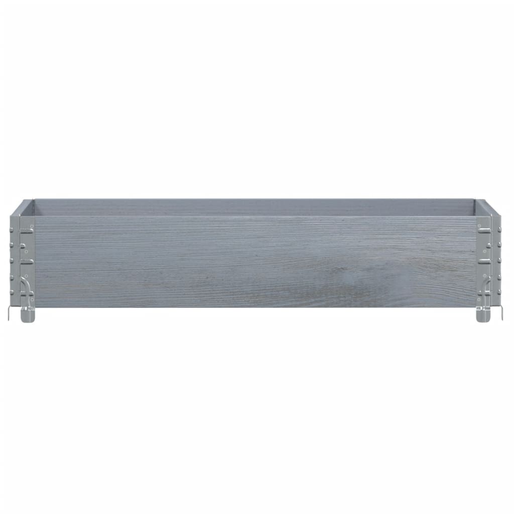 Vrtna sadilica siva 100x50 cm od masivne borovine