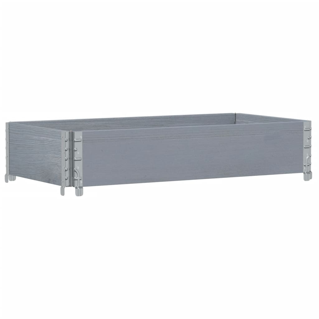 Vrtna sadilica siva 100x50 cm od masivne borovine