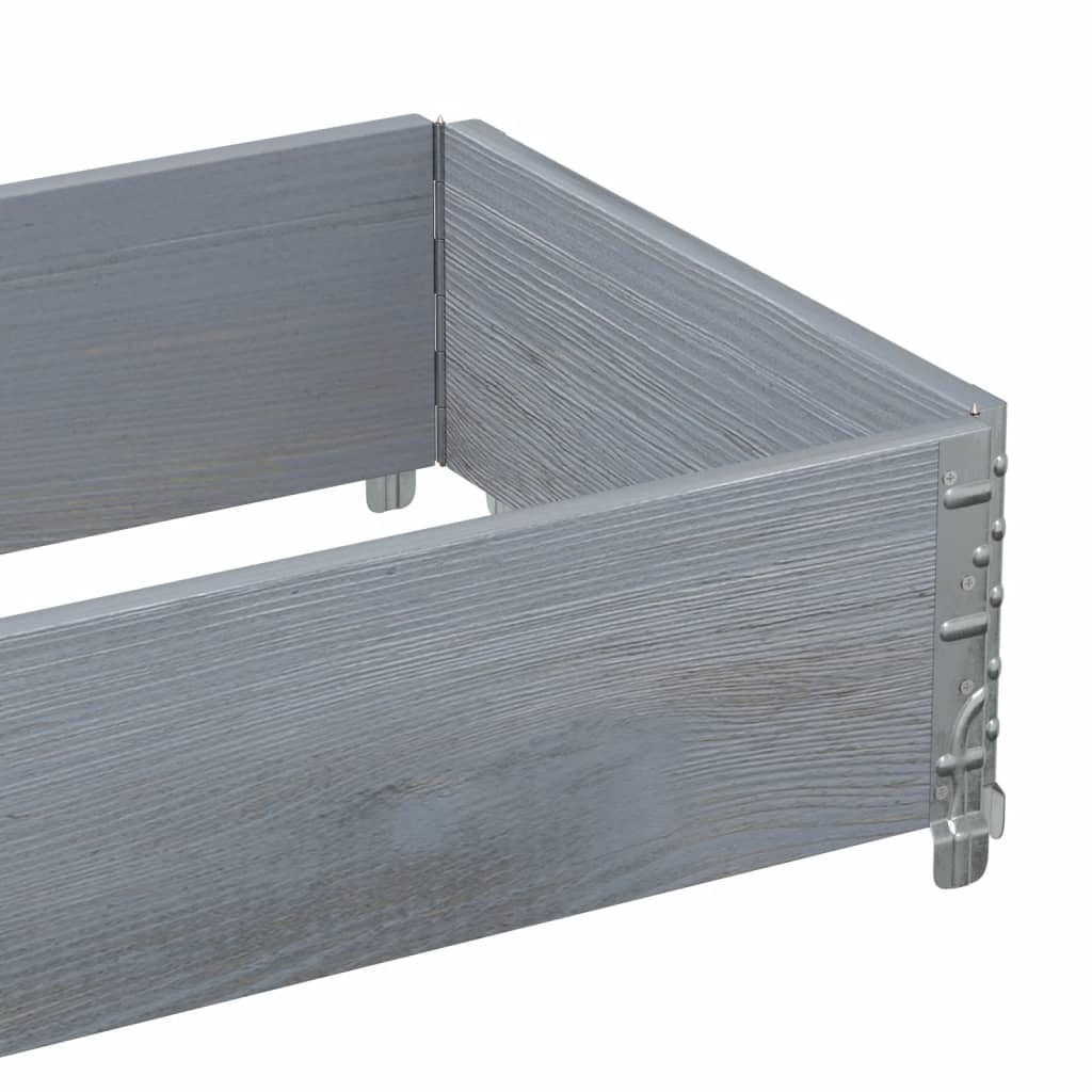 Vrtna sadilica siva 100x50 cm od masivne borovine