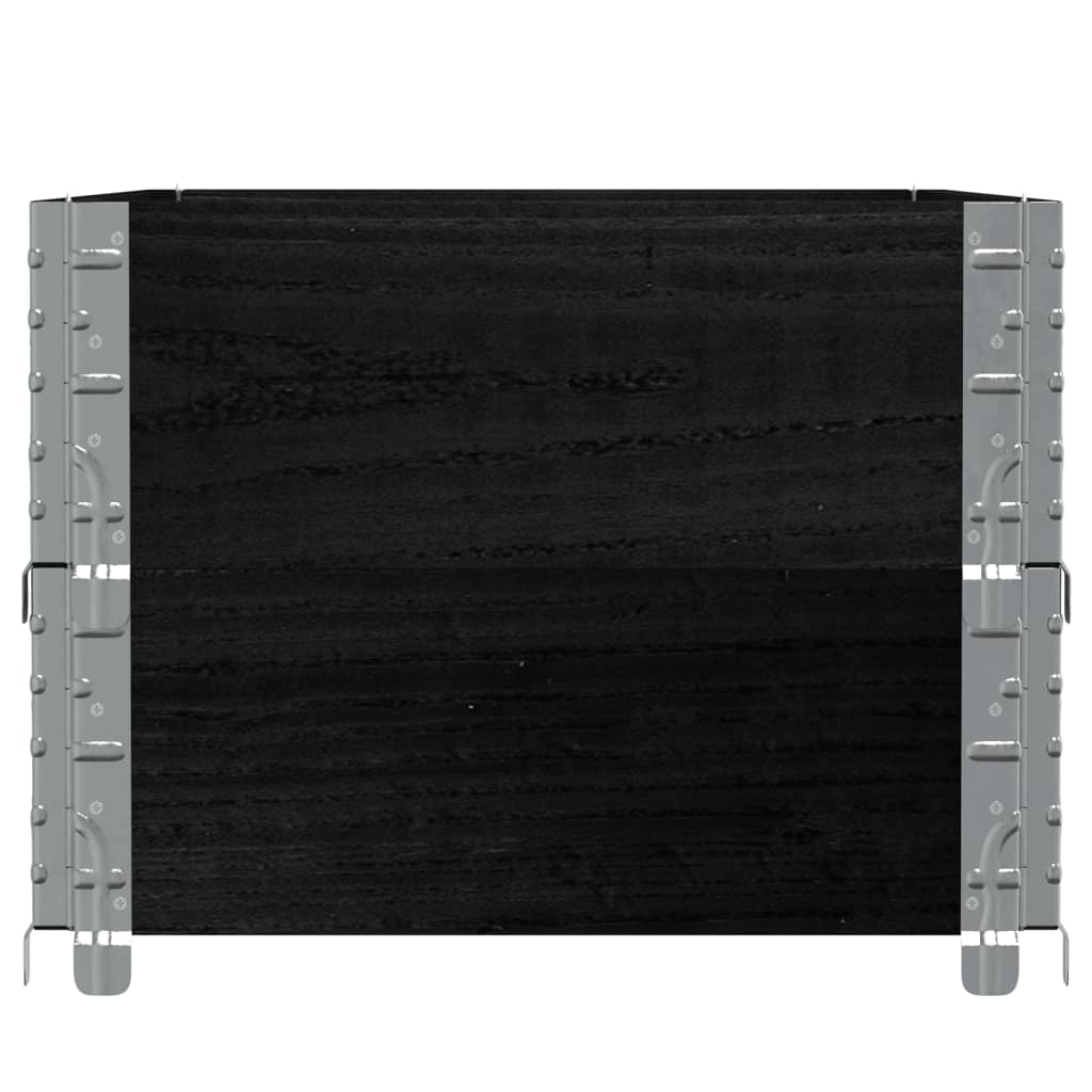Vrtna sadilica crna 100x50 cm od masivne borovine