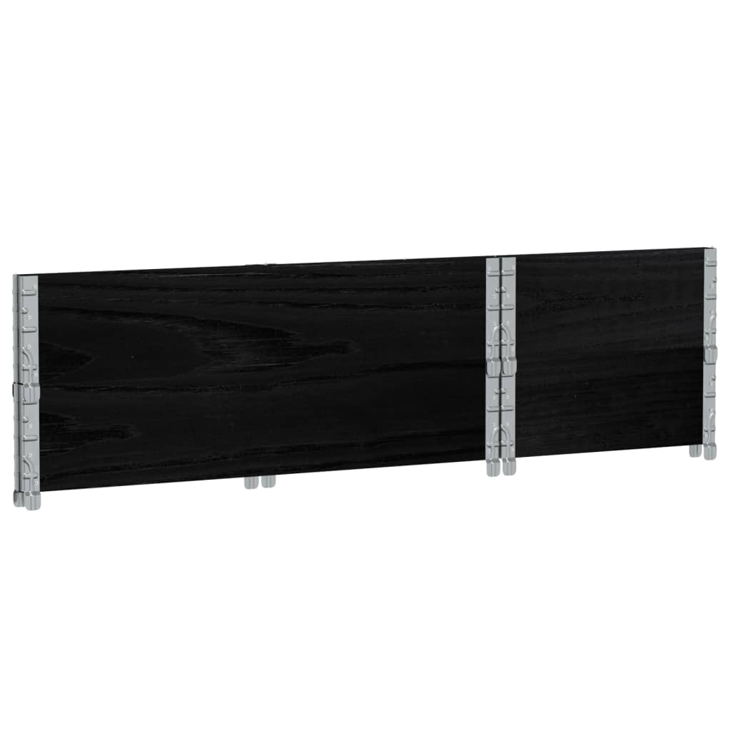 Vrtna sadilica crna 100x50 cm od masivne borovine