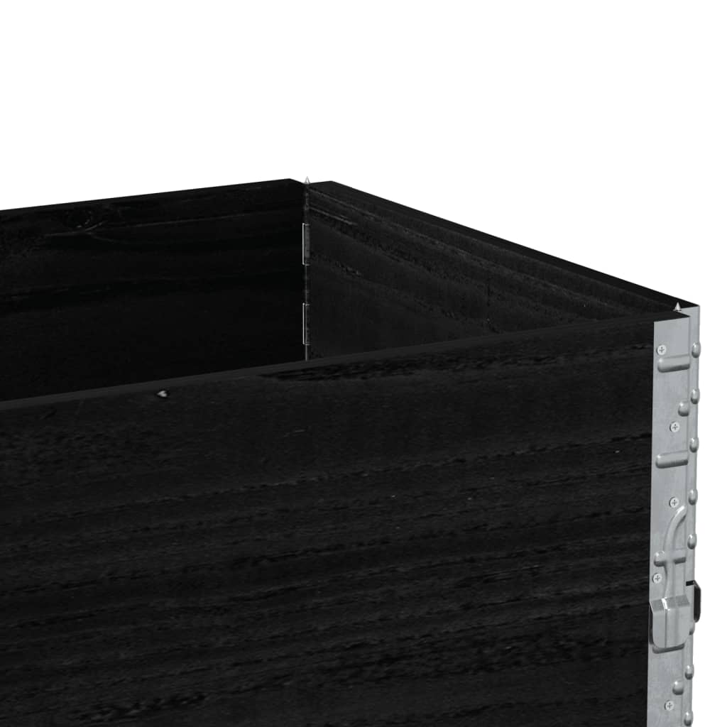 Vrtna sadilica crna 100x50 cm od masivne borovine