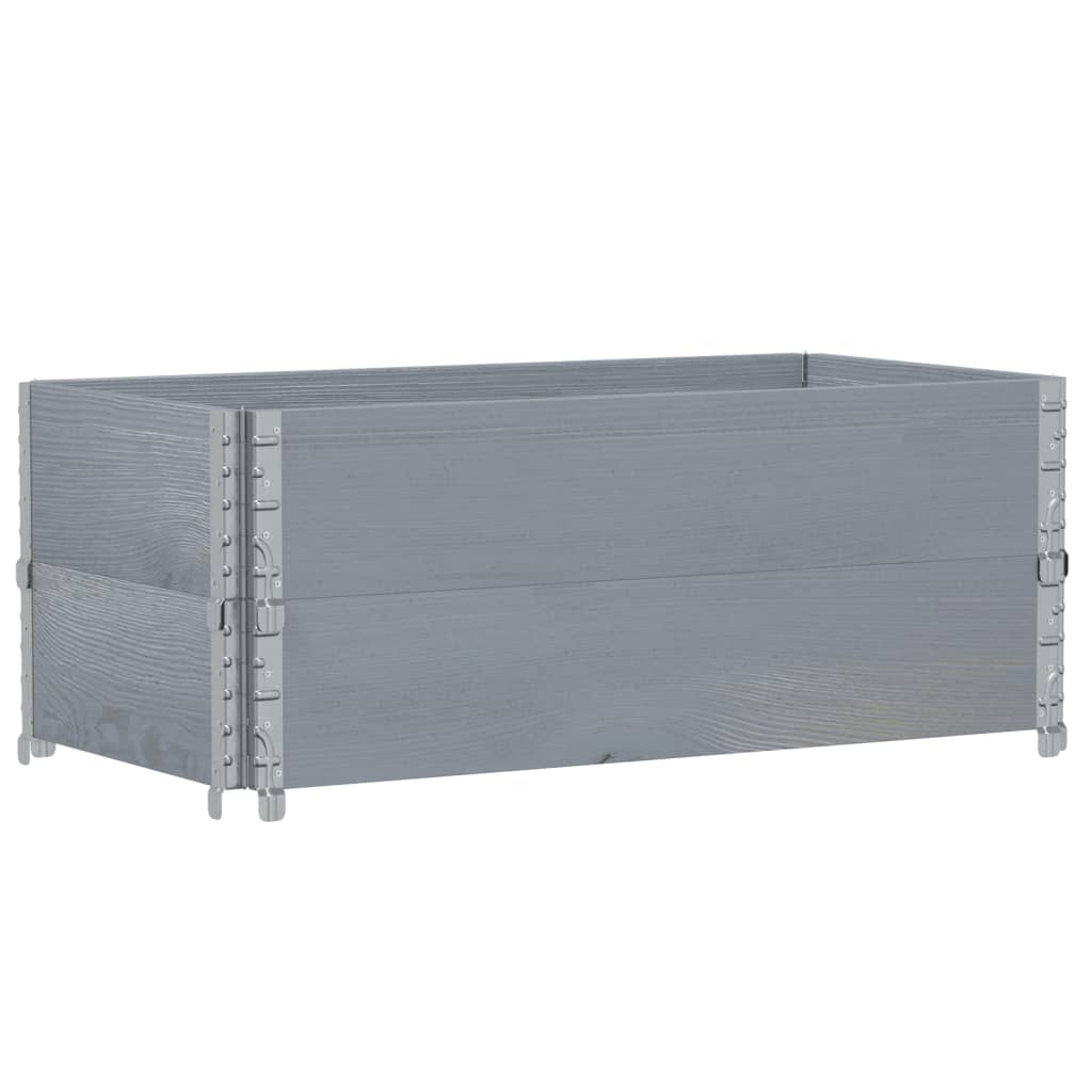 Vrtna sadilica siva 100x50 cm od masivne borovine