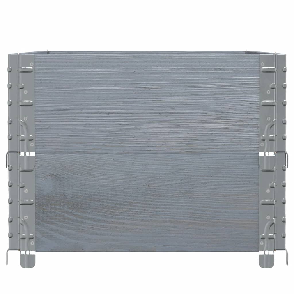 Vrtna sadilica siva 100x50 cm od masivne borovine