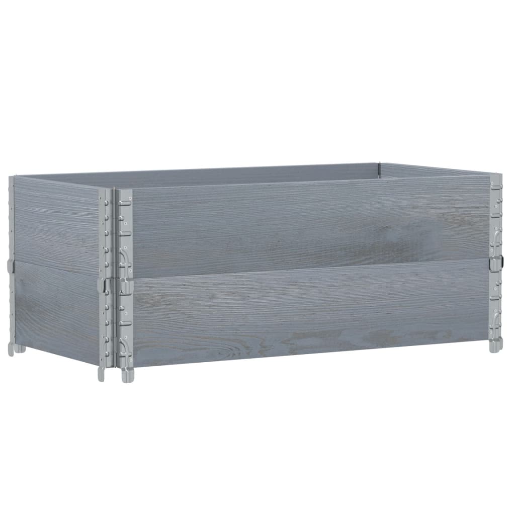 Vrtna sadilica siva 100x50 cm od masivne borovine