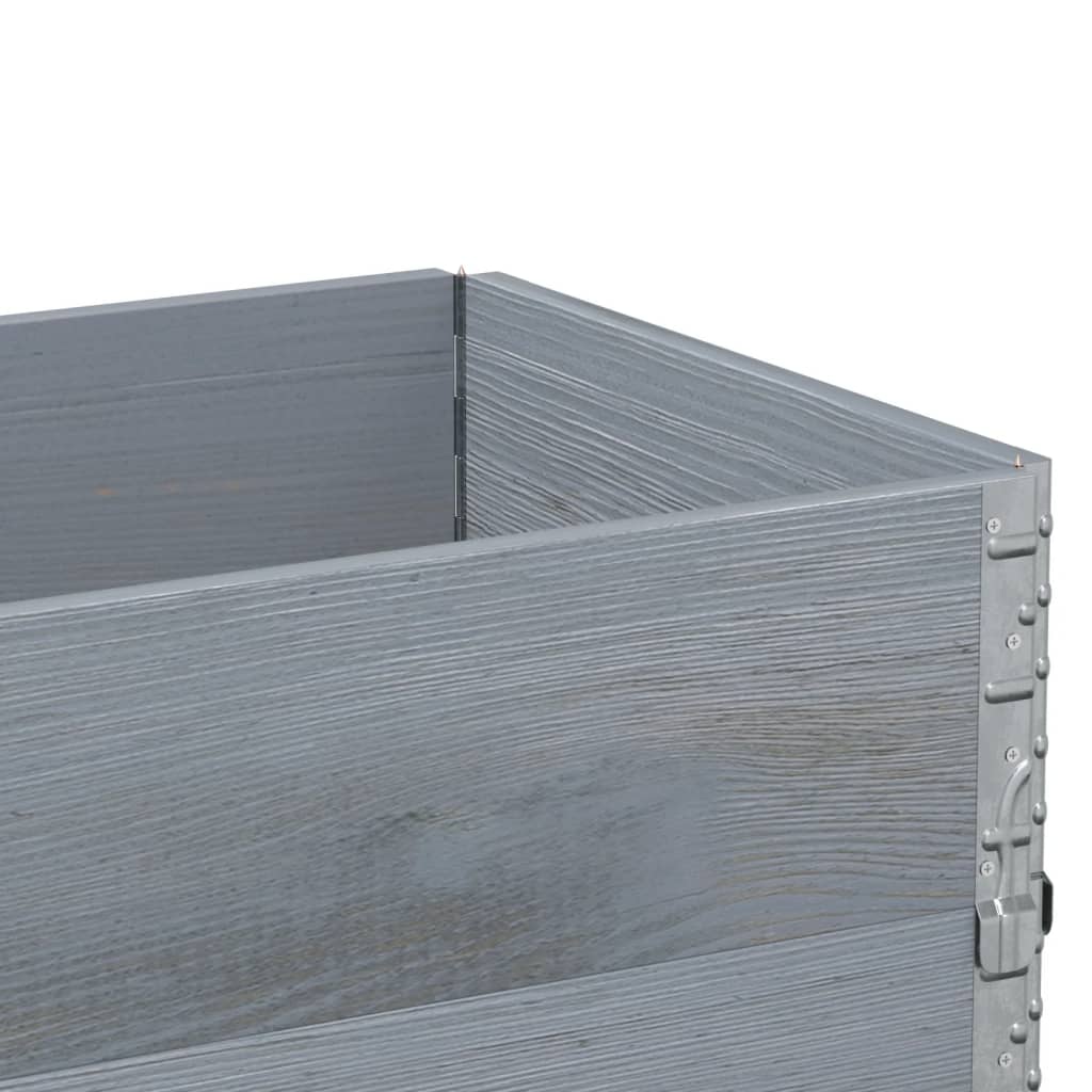 Vrtna sadilica siva 100x50 cm od masivne borovine