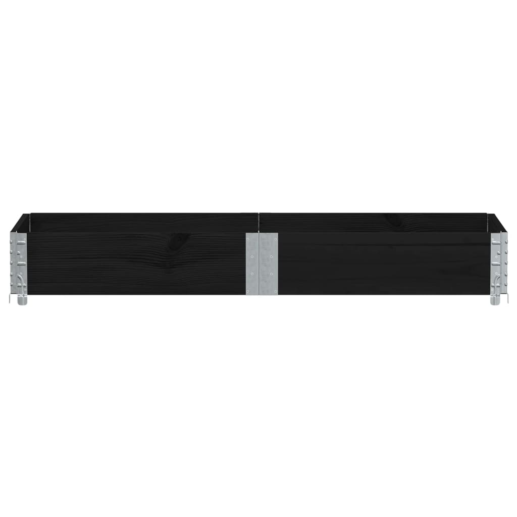 Vrtna sadilica crna 150x50 cm od masivne borovine