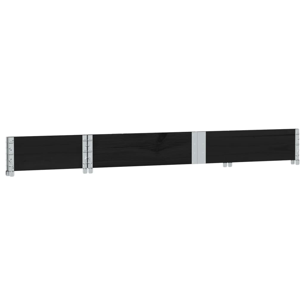 Vrtna sadilica crna 150x50 cm od masivne borovine