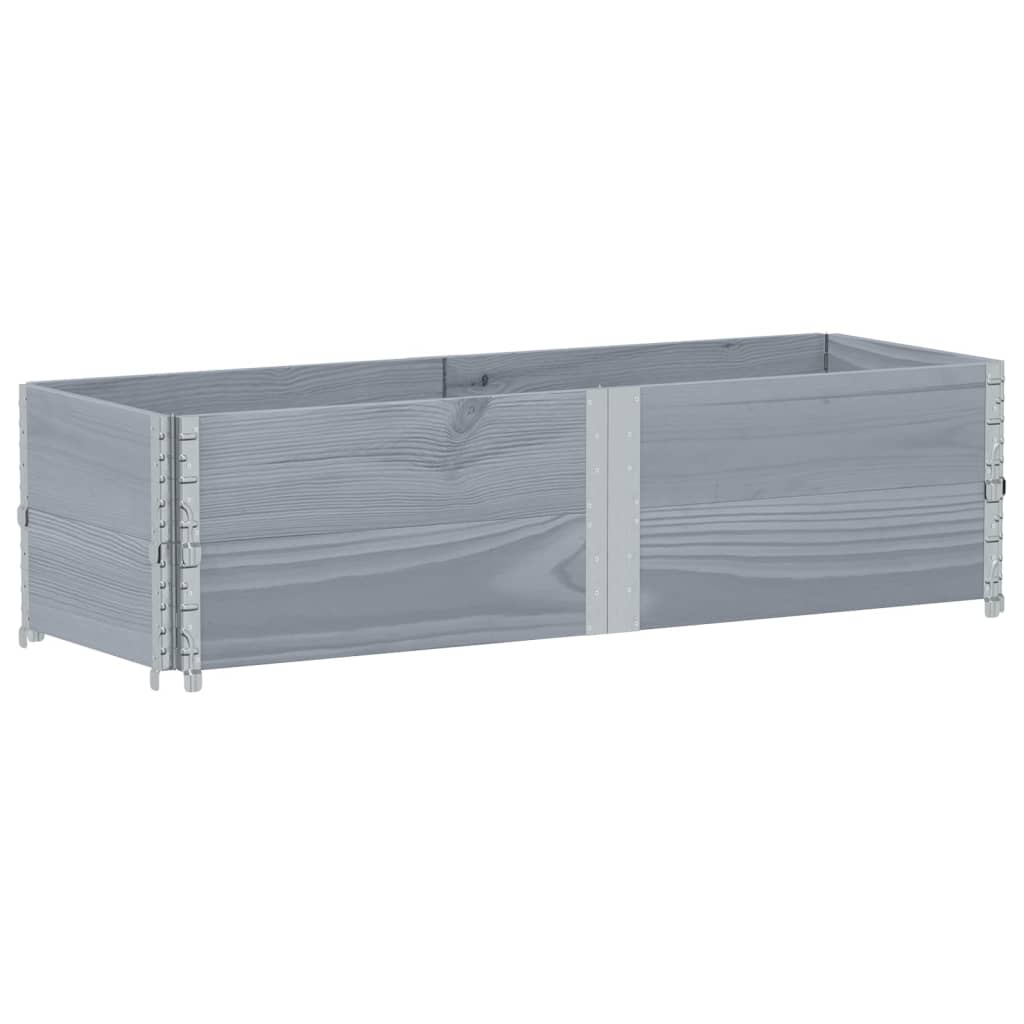 Vrtna sadilica siva 150x50 cm od masivne borovine