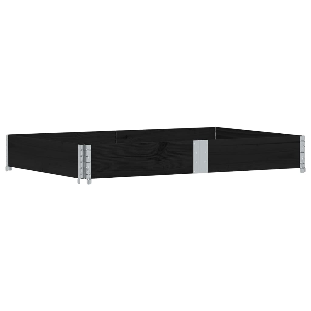 Vrtna sadilica crna 150x100 cm od masivne borovine