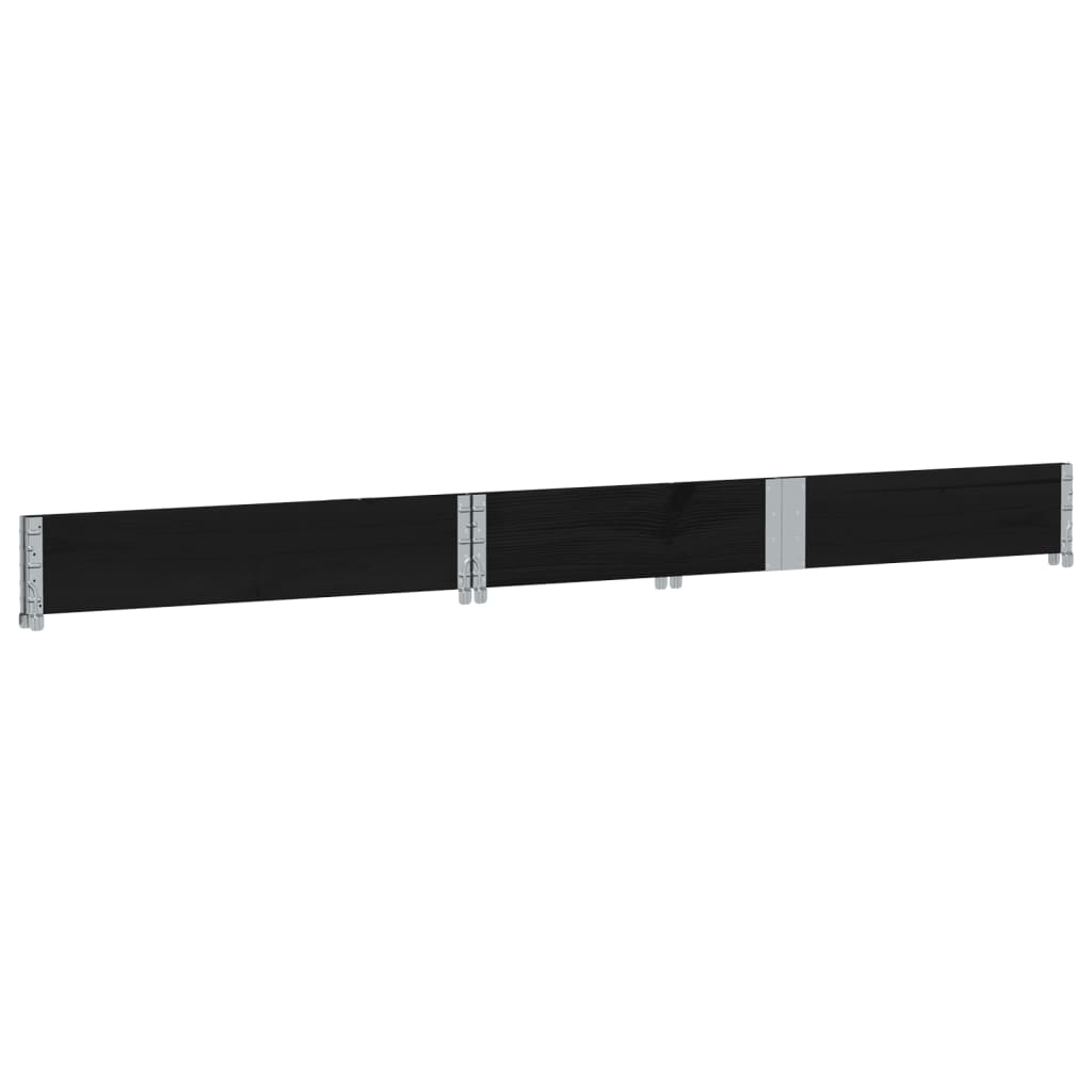 Vrtna sadilica crna 150x100 cm od masivne borovine