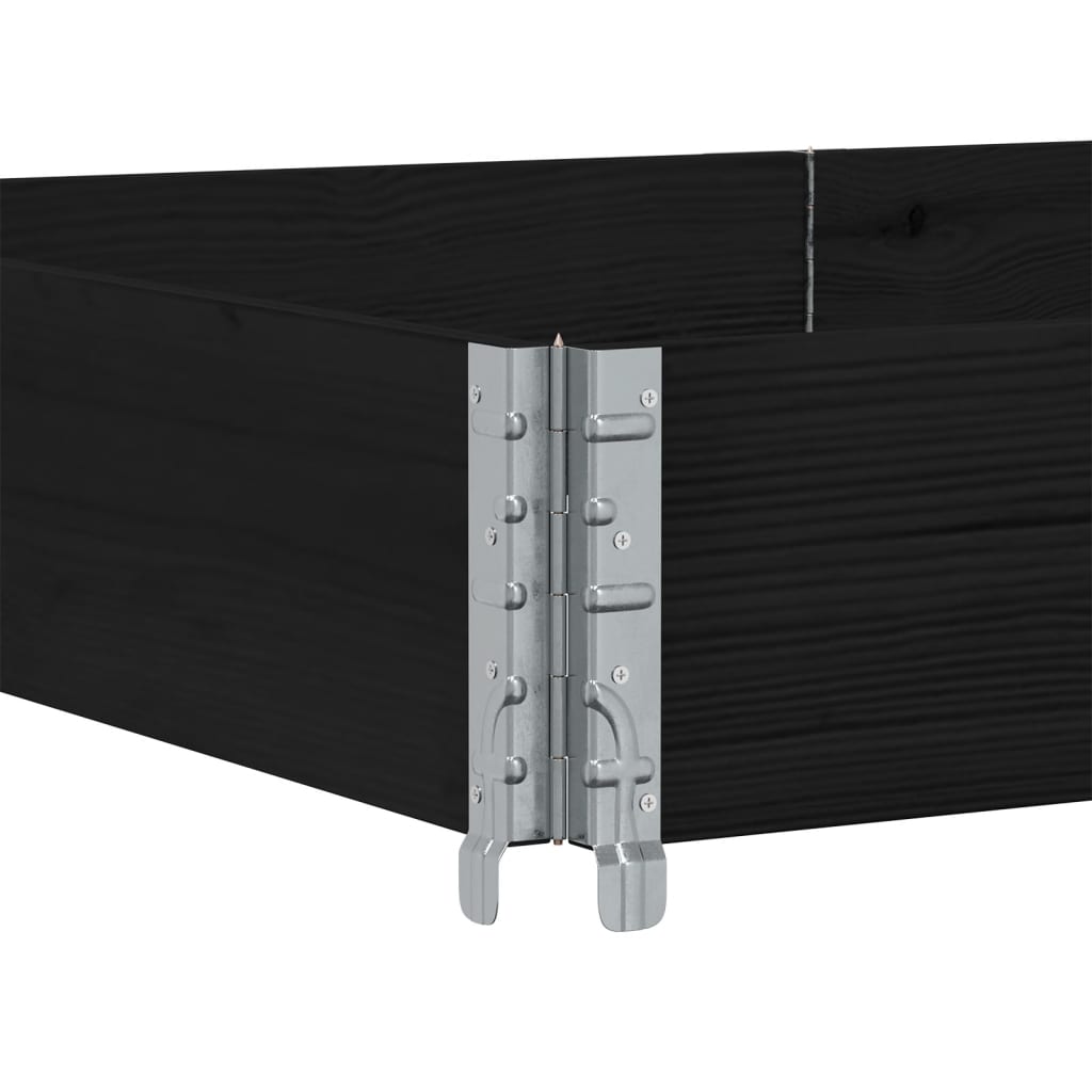 Vrtna sadilica crna 150x100 cm od masivne borovine