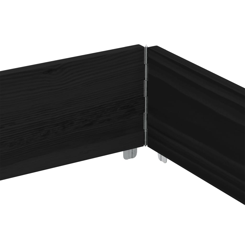 Vrtna sadilica crna 150x100 cm od masivne borovine