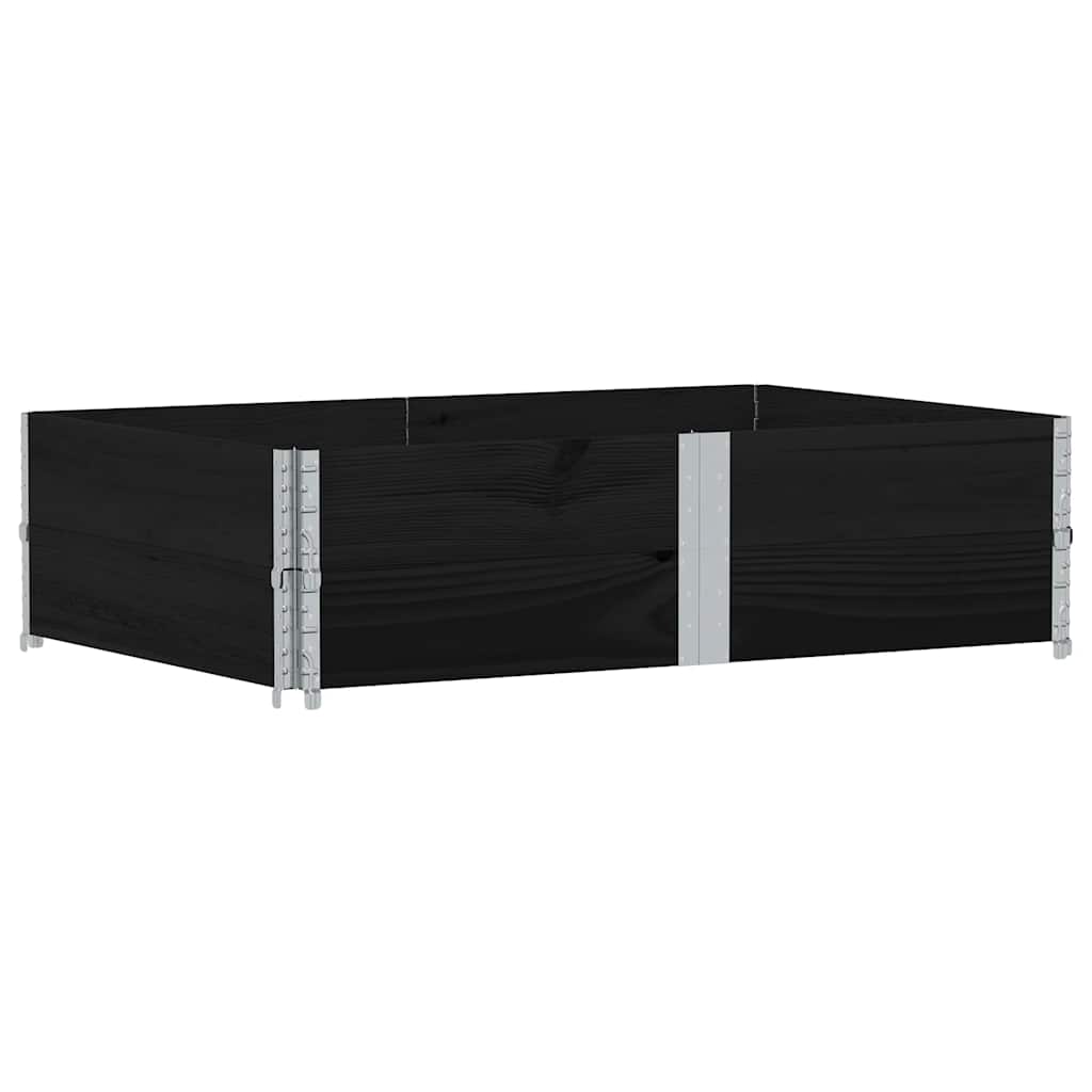 Vrtna sadilica crna 150x100 cm od masivne borovine