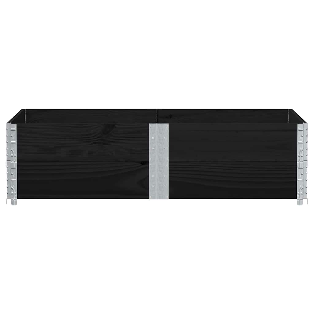 Vrtna sadilica crna 150x100 cm od masivne borovine