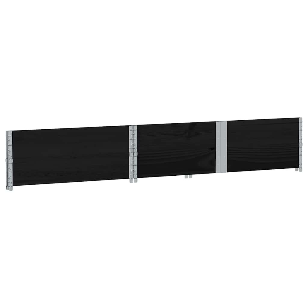 Vrtna sadilica crna 150x100 cm od masivne borovine