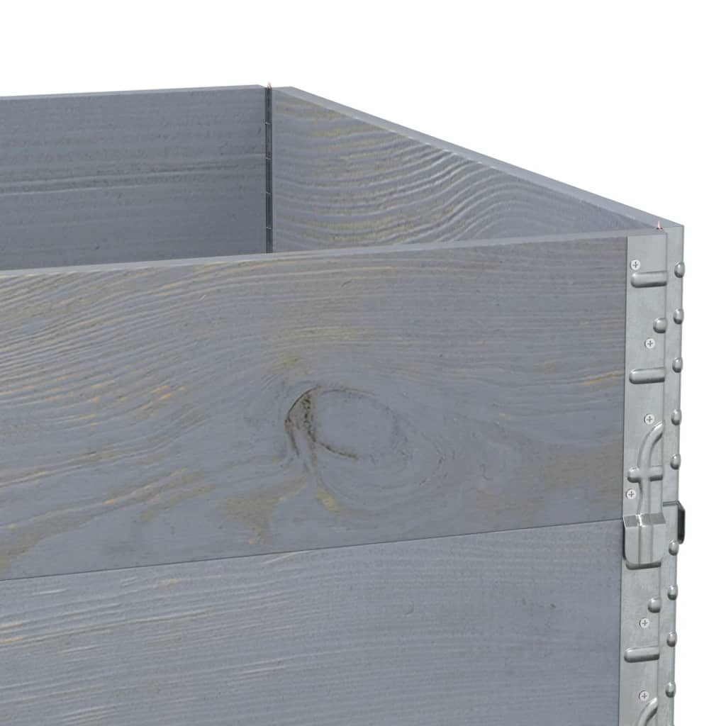 Vrtni sadilica siva 120 x 80 cm od masivne borovine