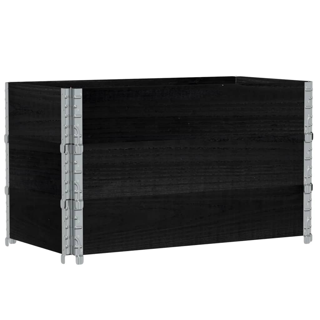 Vrtna sadilica crna 100x50 cm od masivne borovine