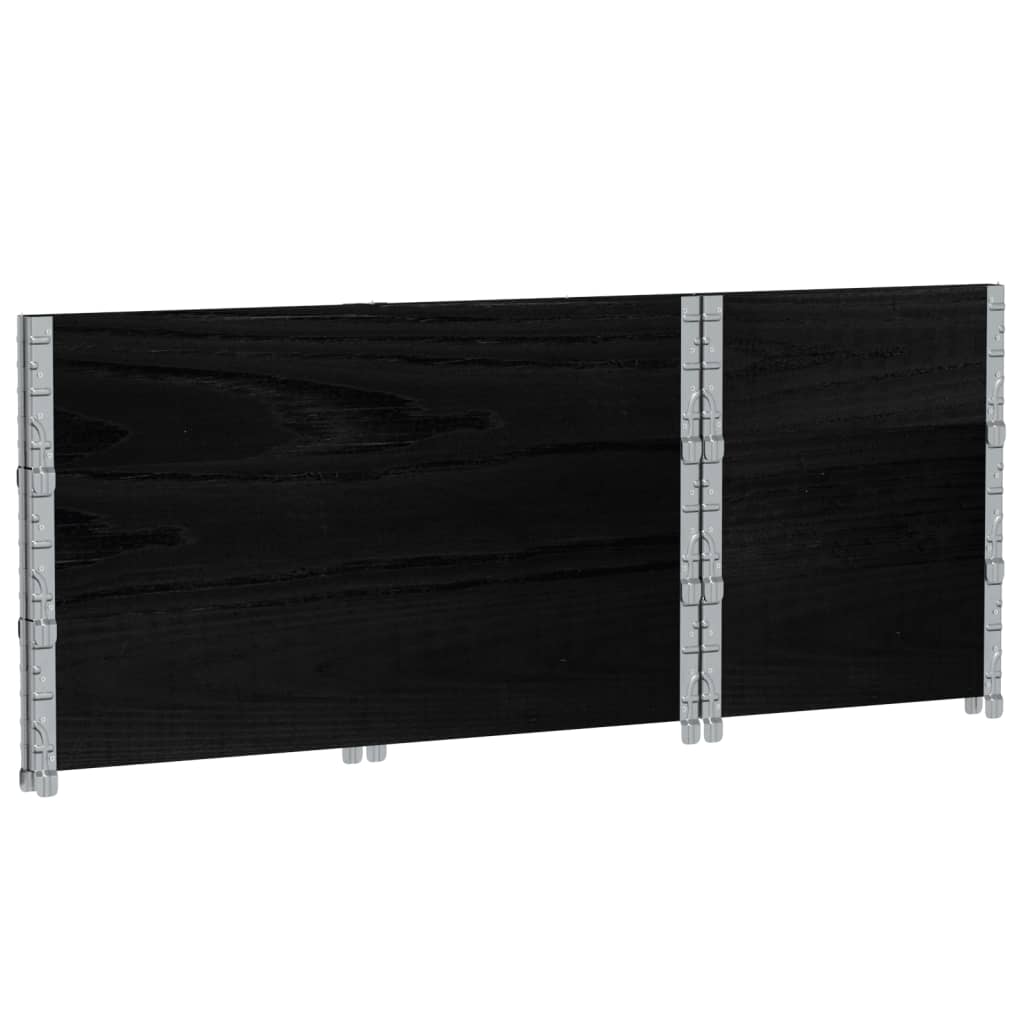 Vrtna sadilica crna 100x50 cm od masivne borovine