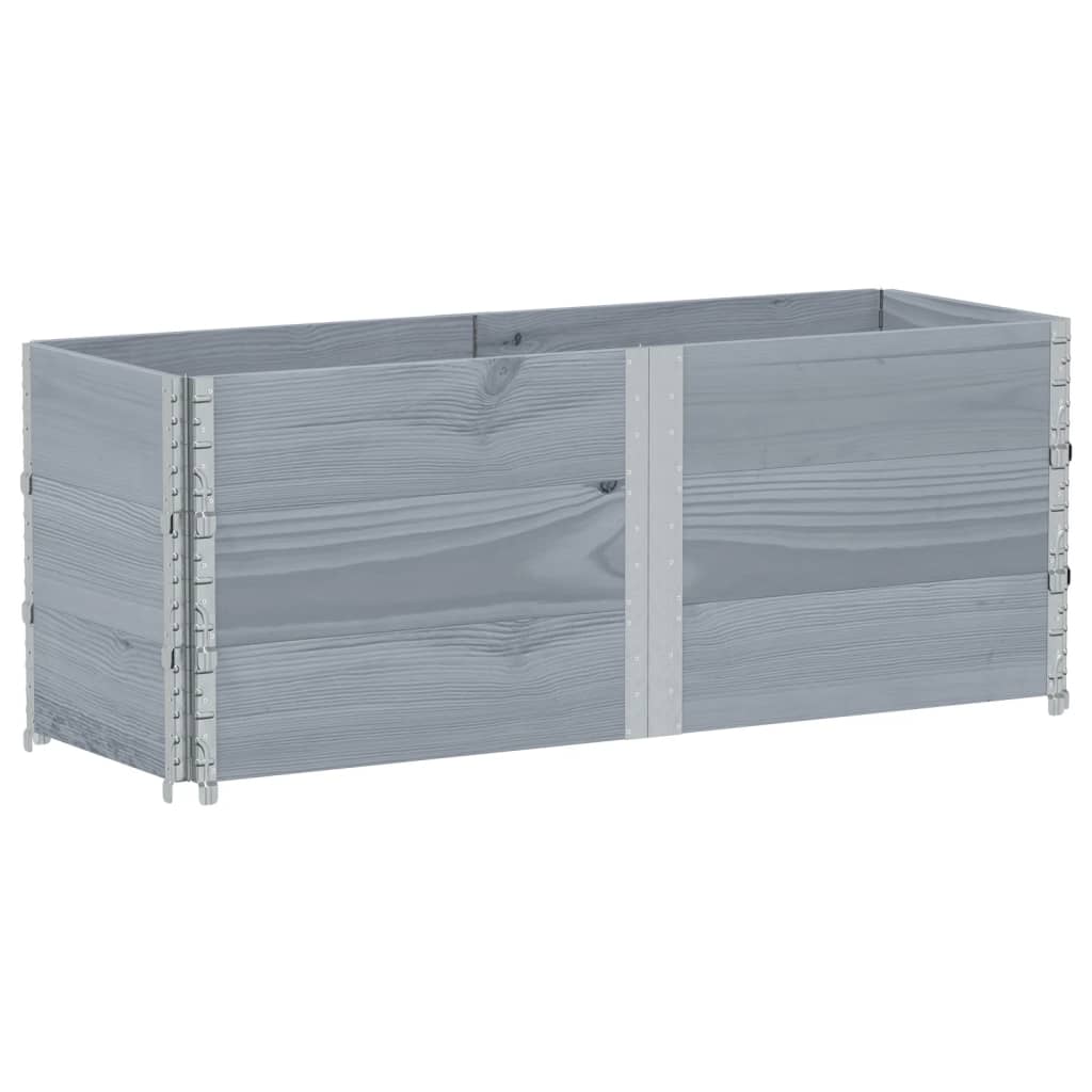 Vrtna sadilica siva 150x50 cm od masivne borovine