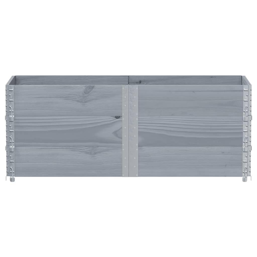 Vrtna sadilica siva 150x50 cm od masivne borovine