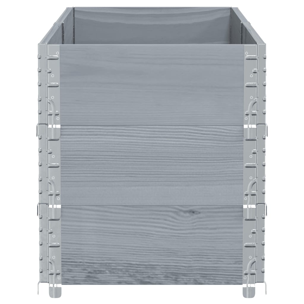 Vrtna sadilica siva 150x50 cm od masivne borovine