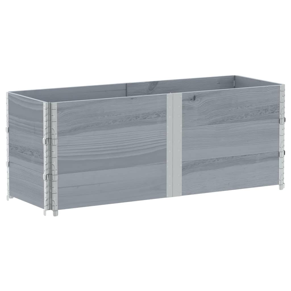 Vrtna sadilica siva 150x50 cm od masivne borovine