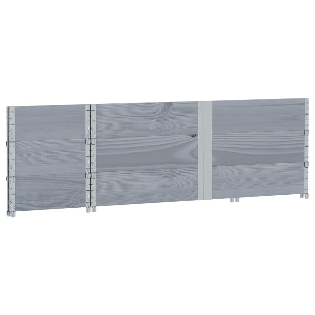 Vrtna sadilica siva 150x50 cm od masivne borovine