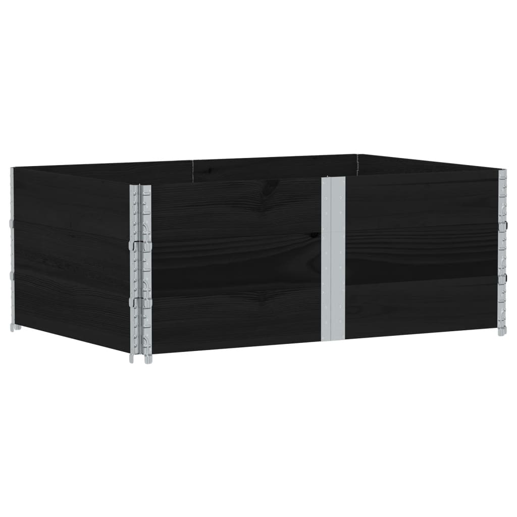 Vrtna sadilica crna 150x100 cm od masivne borovine