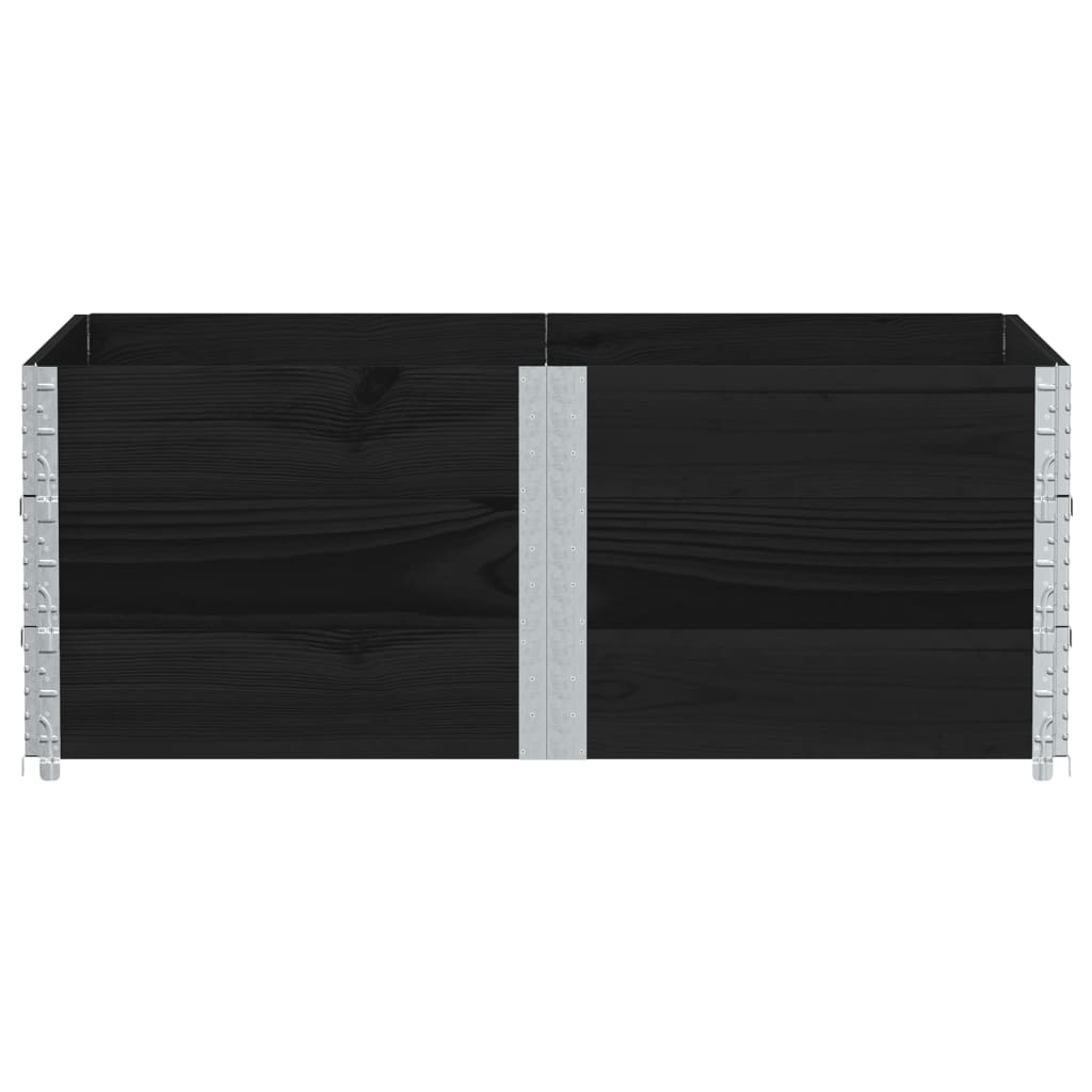 Vrtna sadilica crna 150x100 cm od masivne borovine