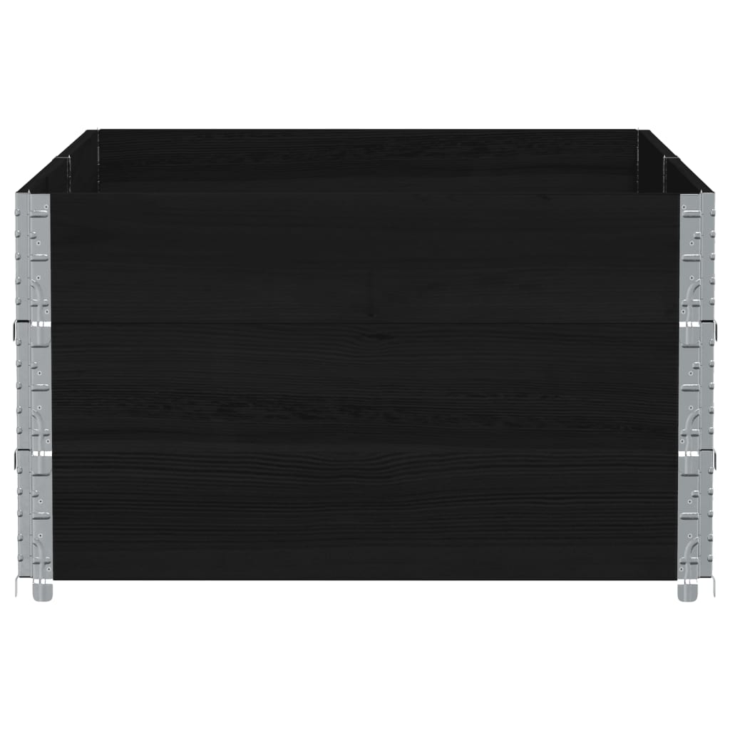 Vrtna sadilica crna 150x100 cm od masivne borovine